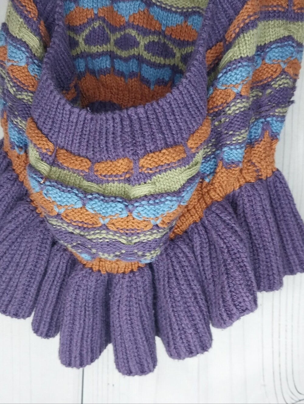 Cider Paisley Crochet Ruffle Hem Halter 90's Hippie Festival Rave Crop Top - Picture 7 of 9